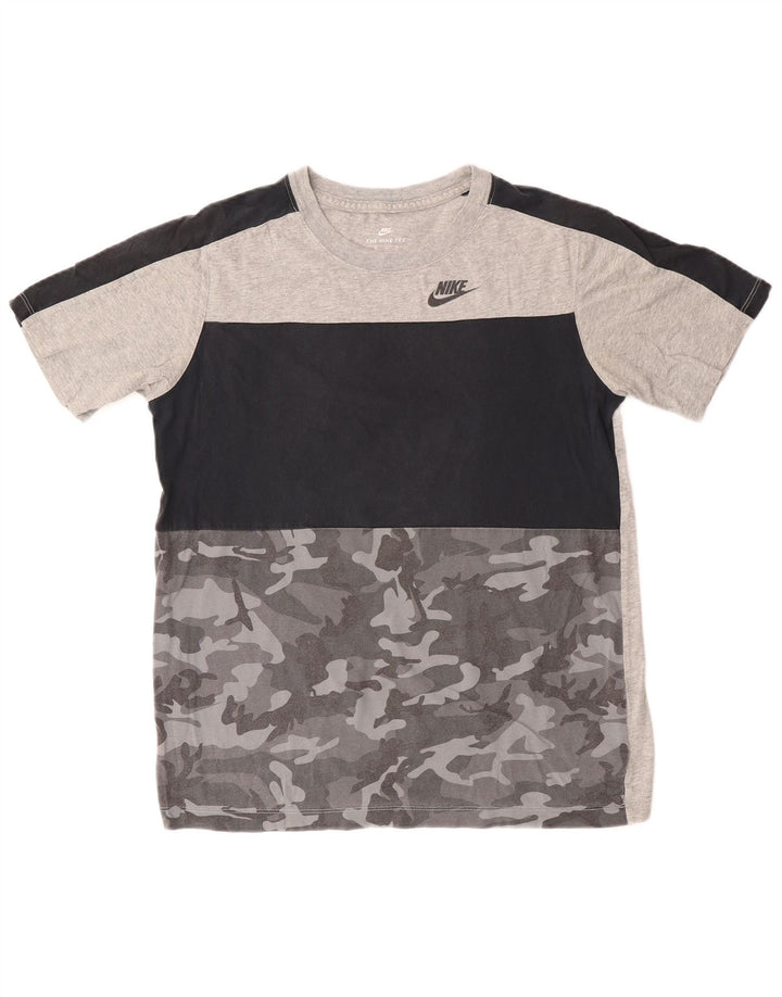 Nike Garçon T-Shirt Top 13-14 ans XL Gris Camouflage