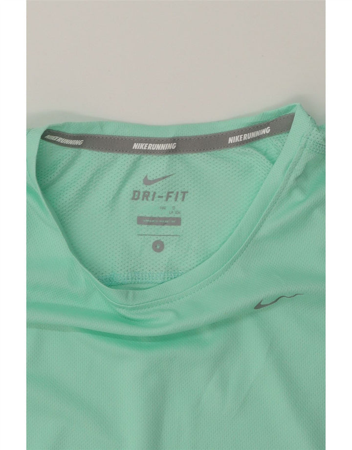NIKE Womens Dri Fit T-Shirt Top UK 10 Small Turquoise Polyester Vintage Nike and Second-Hand Nike from Messina Hembry 