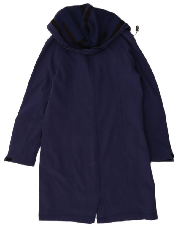 Marks & Spencer Manteau imperméable à capuche pour femme UK 14 Bleu marine moyen
