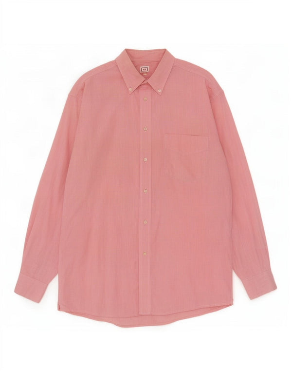 Stefanel Chemise Homme Vichy Rose Moyen