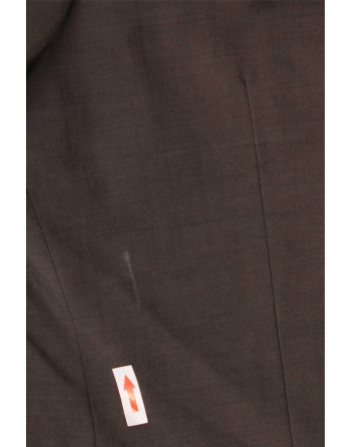 Hugo Boss Veste blazer à 3 boutons pour homme EU 51 Grande laine vierge marron