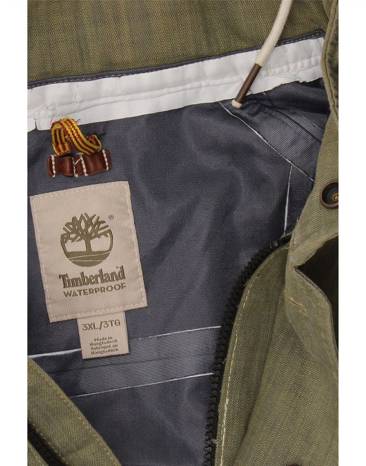 Timberland Veste imperméable à capuche pour homme UK 46 3XL Kaki