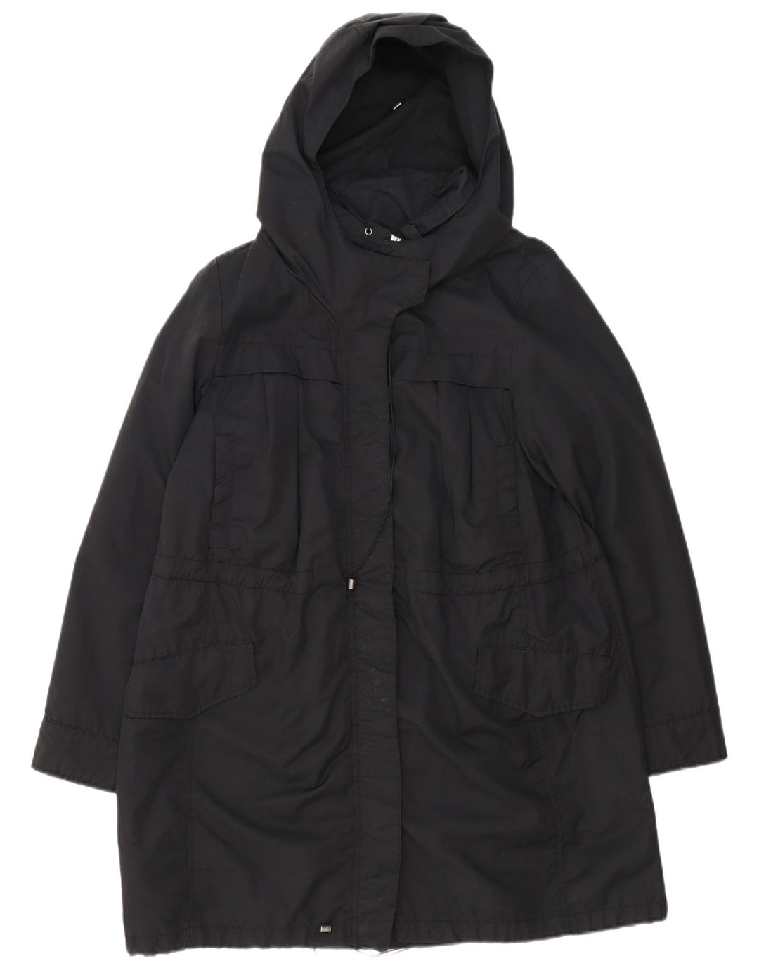 MAX & CO. Parka surdimensionnée à capuche pour femme UK 8 Small Noir Coton