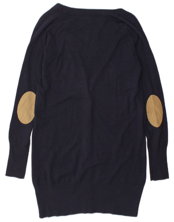 Zara Cardigan long pour femme UK 14 Large Bleu marine