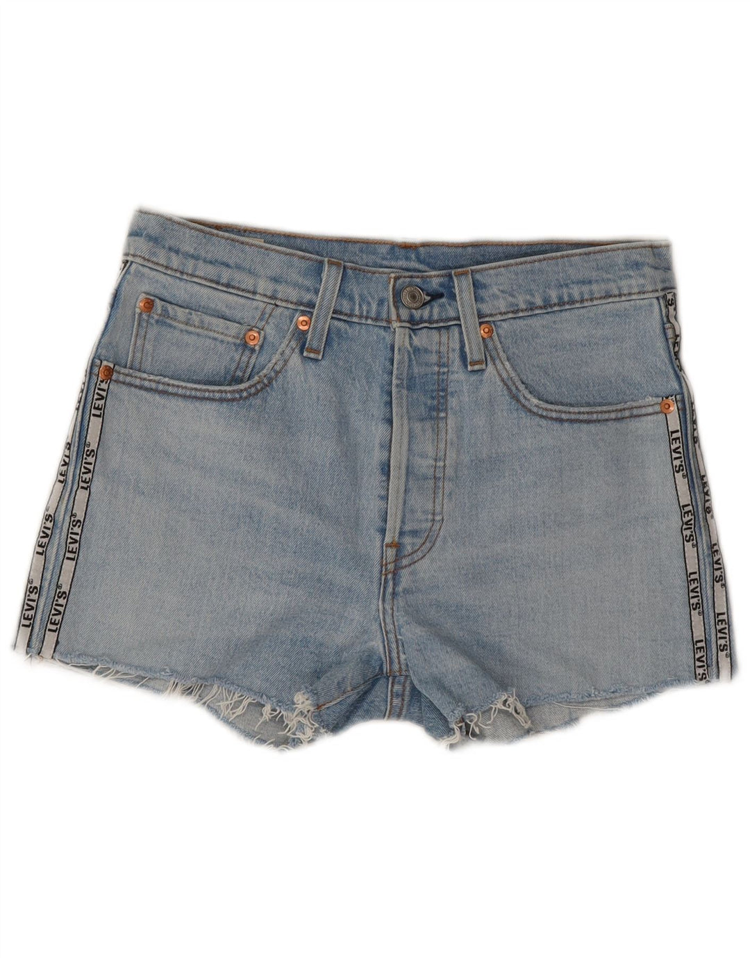 LEVI'S Short en Jean 501 Femme W28 Bleu Moyen