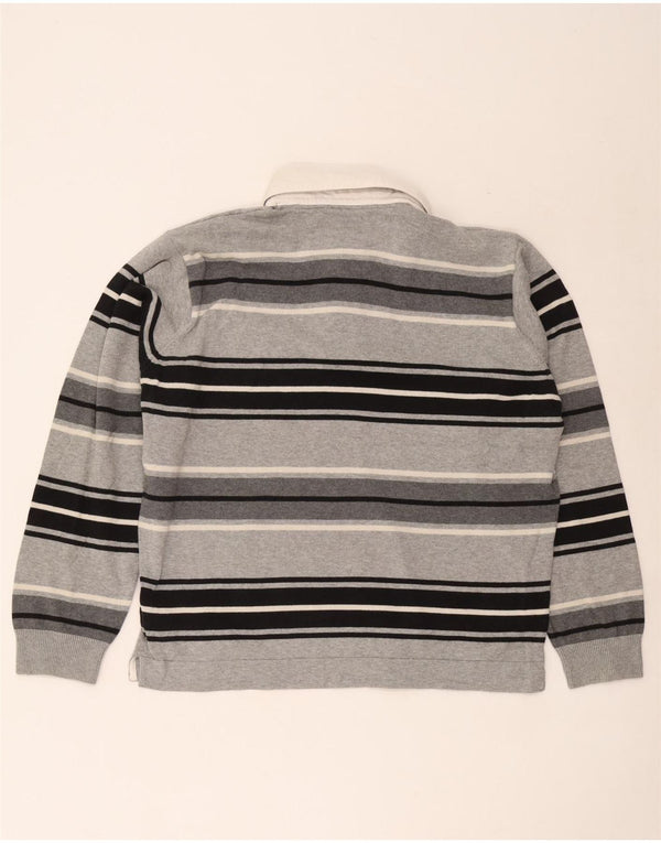 Marks & Spencer Polo Blue Harbour Rugby pour hommes, grand rayé gris