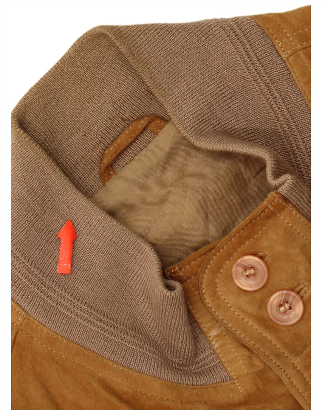 vintage Mens Suede Bomber Jacket UK 42 XL Cuir Beige