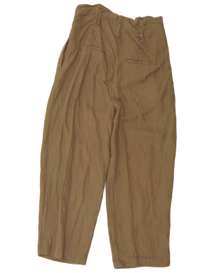 Zara Pantalon Sarouel Femme Moyen W28 L22 Kaki Lyocell
