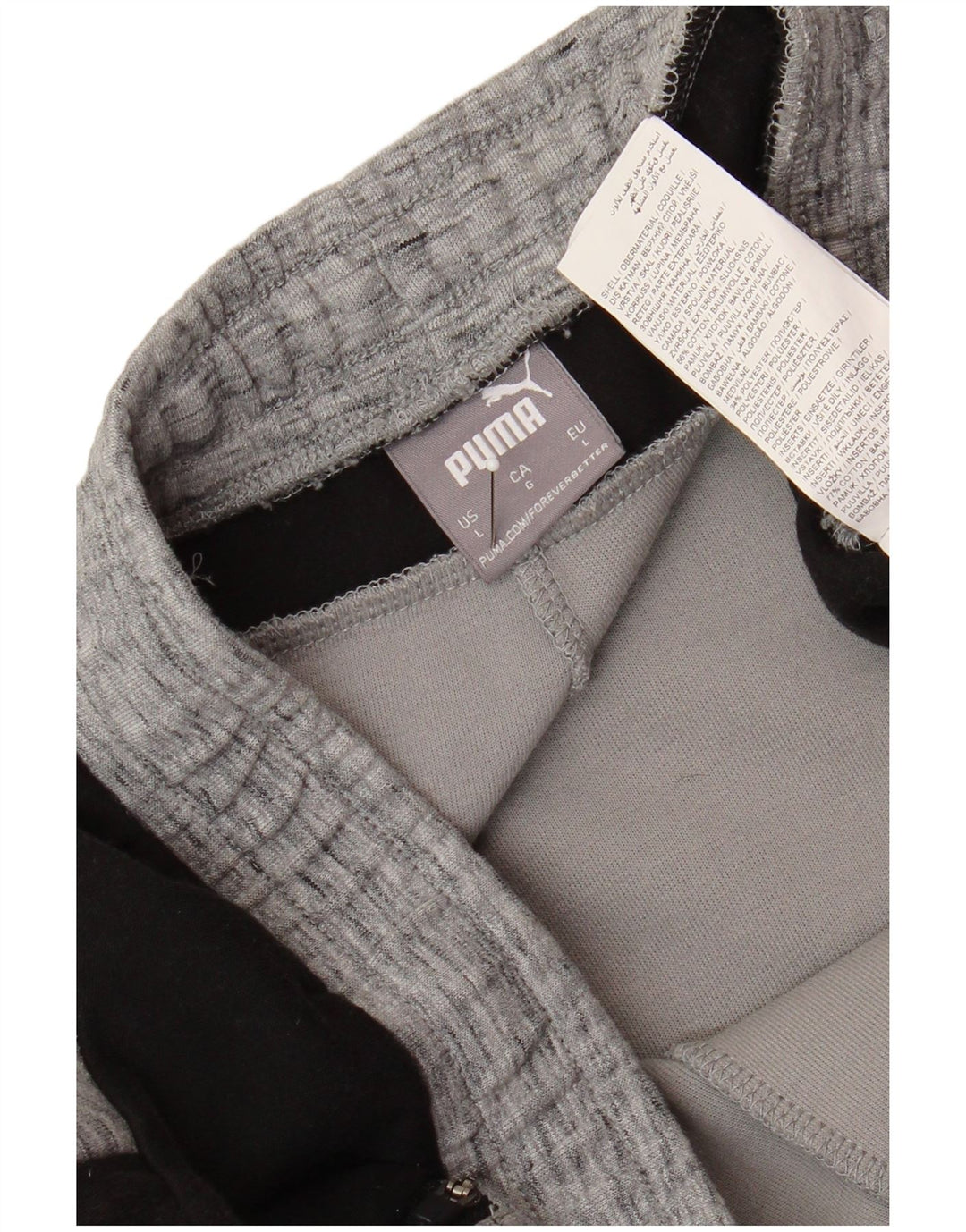 Puma Pantalon de Survêtement Homme Large Gris Colorblock Cotton