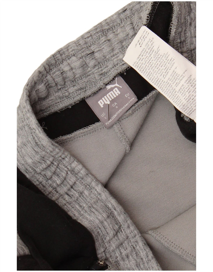 Puma Pantalon de Survêtement Homme Large Gris Colorblock Cotton