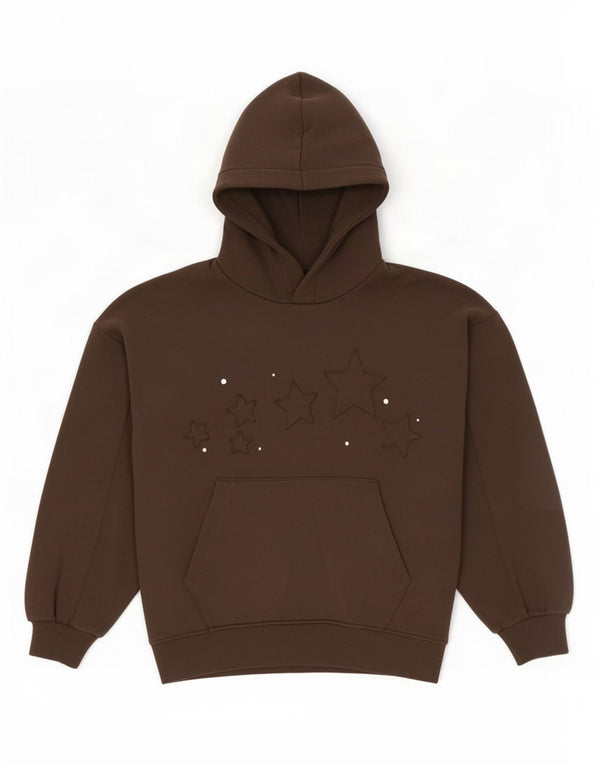 Zara Pull à capuche surdimensionné à motif abstrait pour femme UK 10 Petit Kaki