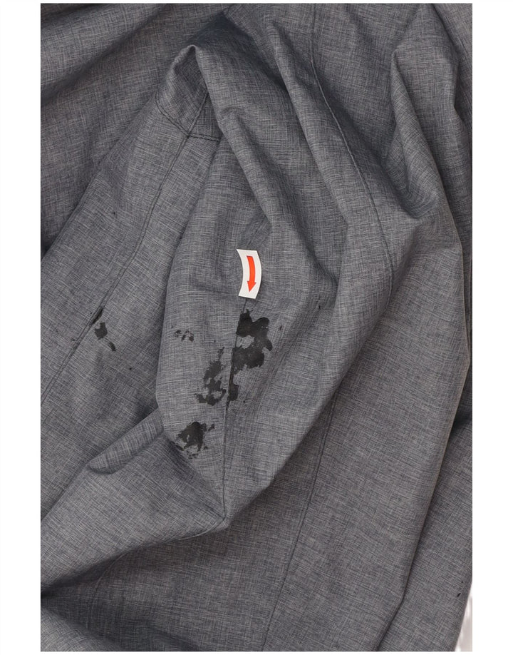 JACK WOLFSKIN Veste imperméable à capuche pour femme UK 12 Gris moyen Polyester