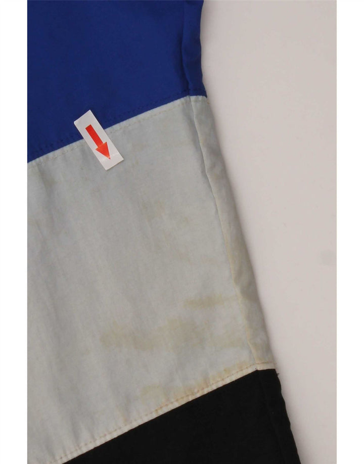 Champion Veste de survêtement graphique pour femme UK 10 Small Bleu Colorblock