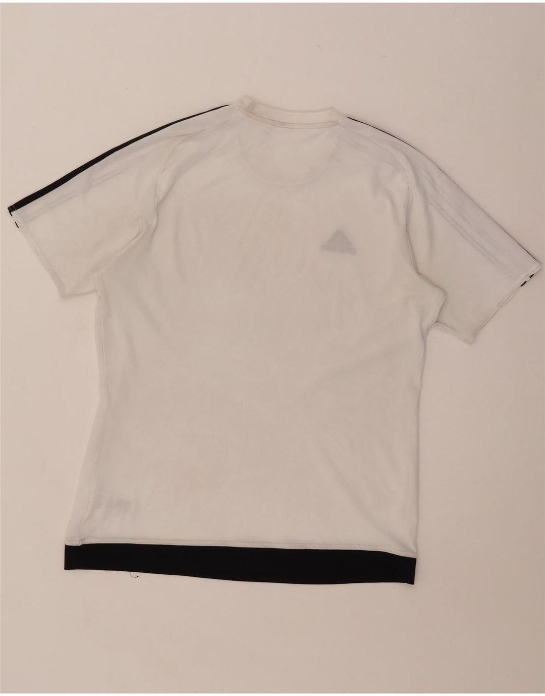 Adidas Hommes Climalite T-Shirt Haut Moyen Blanc Colorblock Polyester