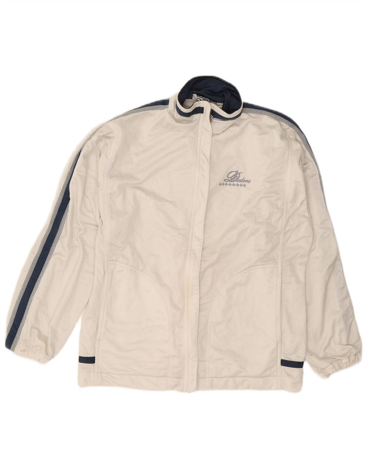 Diadora Veste de survêtement pour homme UK 34 Small Blanc Colorblock Polyester