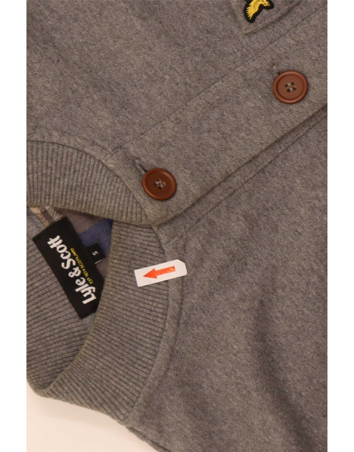 Lyle & Scott Pull Cardigan Homme Petit Gris Coton