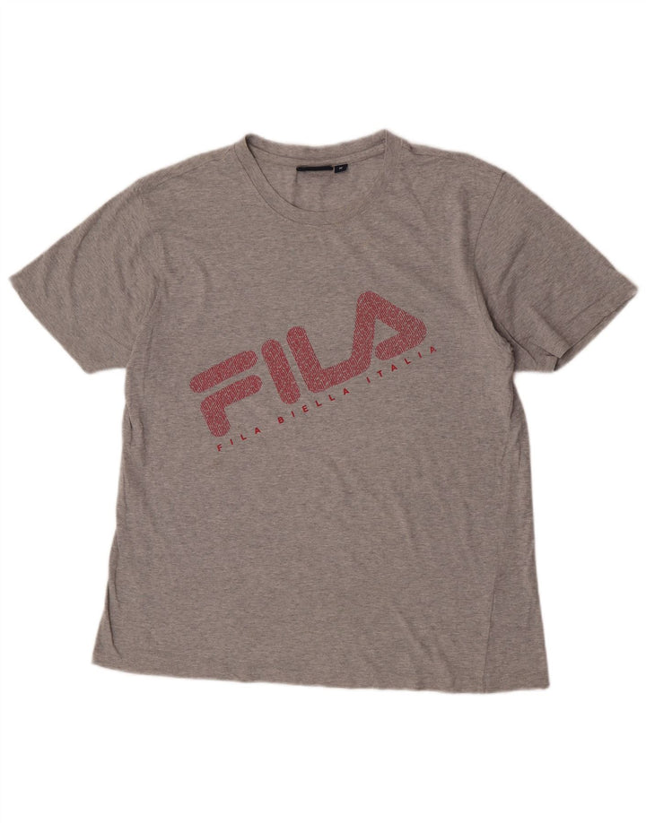 Fila T-Shirt Graphique Homme Gris Moyen