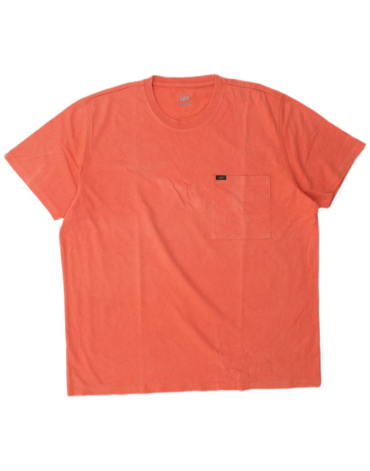 Lee T-Shirt coupe régulière pour hommes, haut 2XL, coton orange