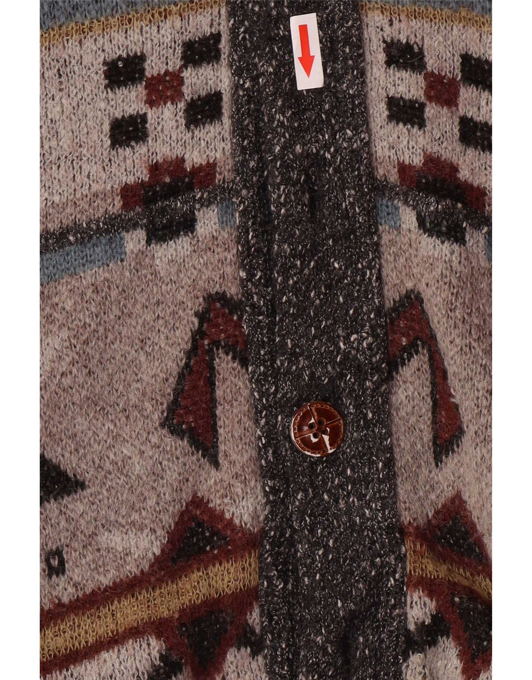 Darwin Mens Knit Bomber Jacket IT 54 2XL Gris Géométrique Acrylique