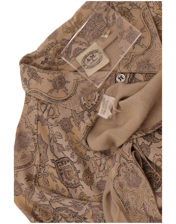 SUIS. & Company Chemise Homme Large Marron Paisley Viscose