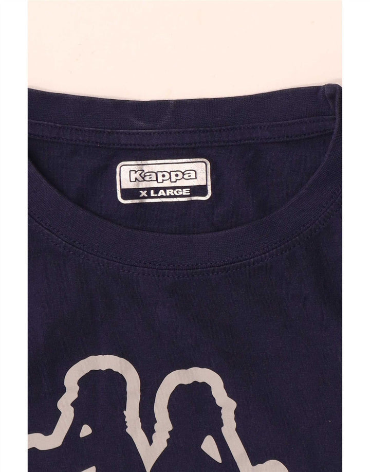 Kappa T-Shirt Graphique Top XL Homme Bleu Marine