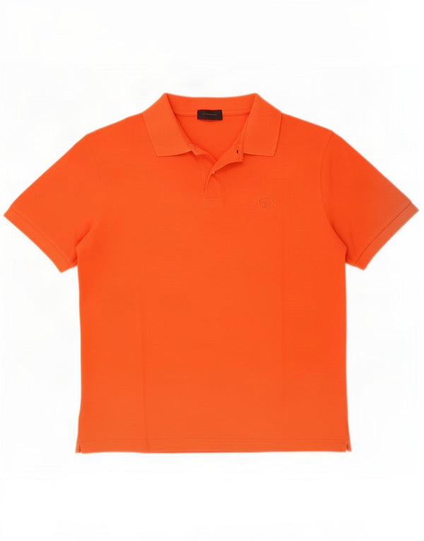 Sergio Tacchini Polo Homme IT 52 Large Orange Coton