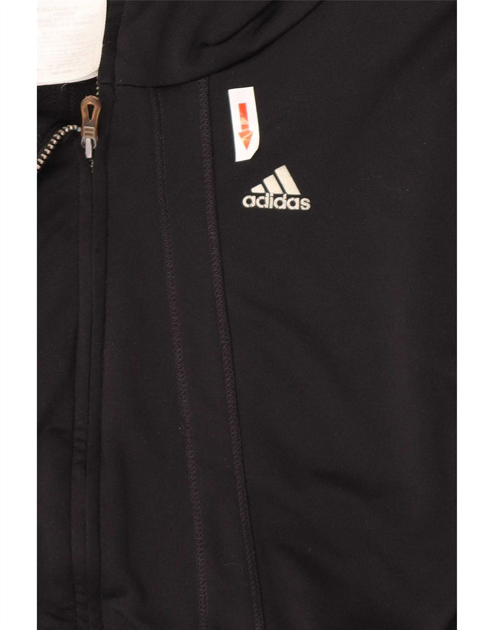 Adidas Femmes Clima 365 Survêtement Top Veste UK 14 Moyen Noir Polyester