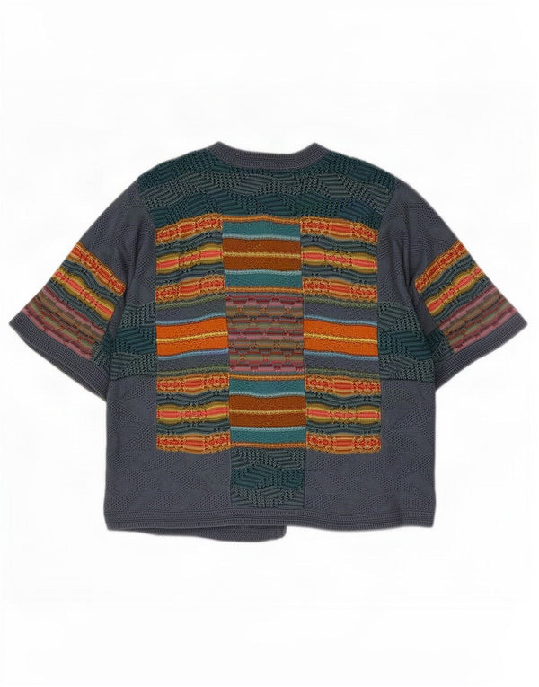 Peruvian Connection Cardigan à manches courtes pour femme Gris UK 6 XS