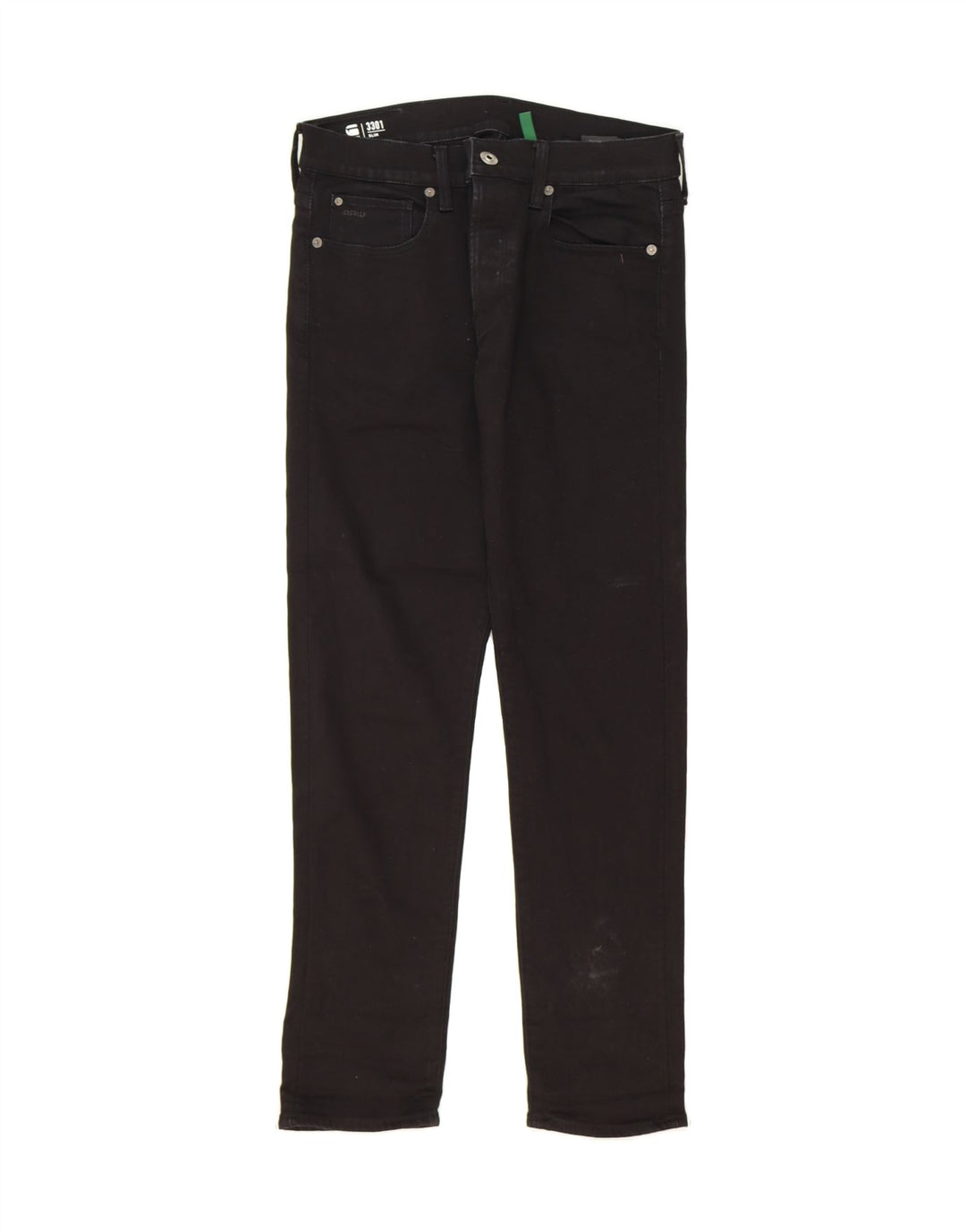 G-STAR Mens 3301 Slim Jeans W31 L30 Black Cotton Vintage G-Star and Second-Hand G-Star from Messina Hembry 