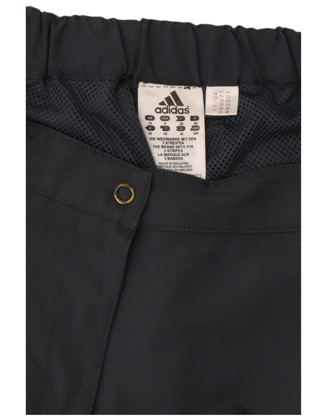 ADIDAS Pantalon Capri Droit Femme UK 10 Small W30 L19 Gris Polyester