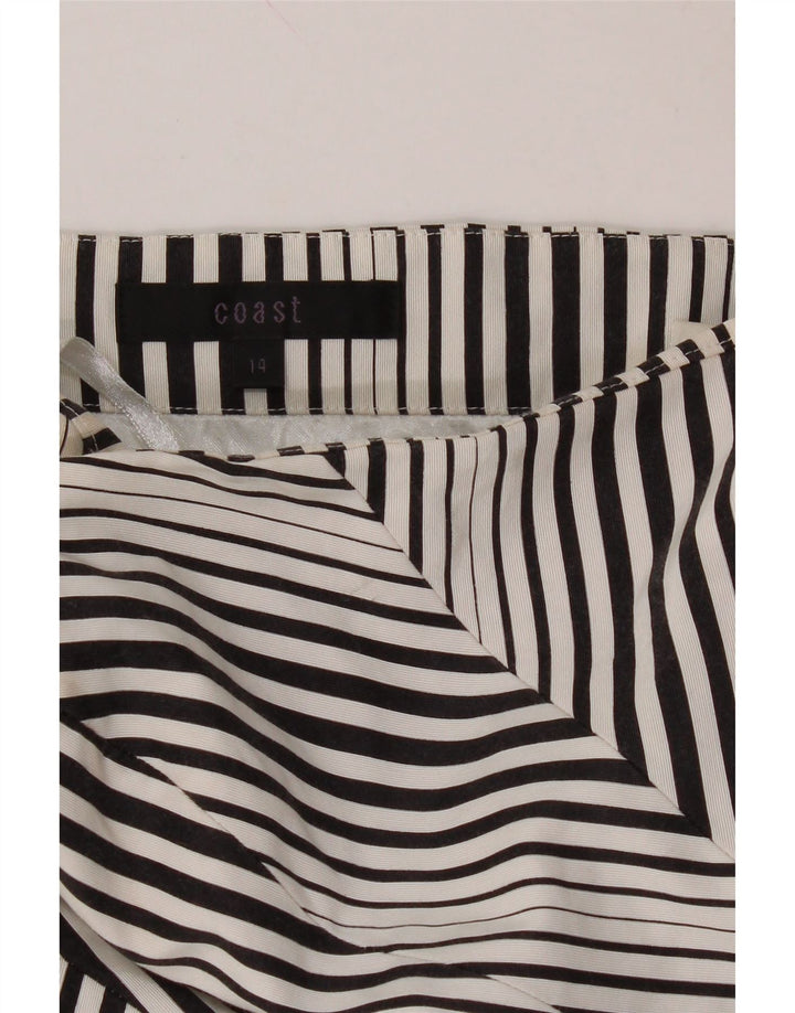 COAST Womens Strapless Dress UK 14 Medium White Striped Vintage Coast and Second-Hand Coast from Messina Hembry 