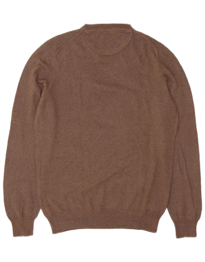 Trussardi Jeans Pull Col Ras Du Cou Homme Marron Moyen