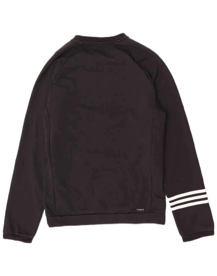 Adidas Sweat-shirt coupe classique pour homme en coton noir moyen