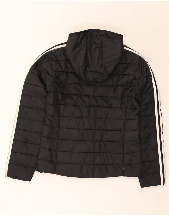 Adidas Veste rembourrée à capuche pour femme UK 8 Small Noir Polyester