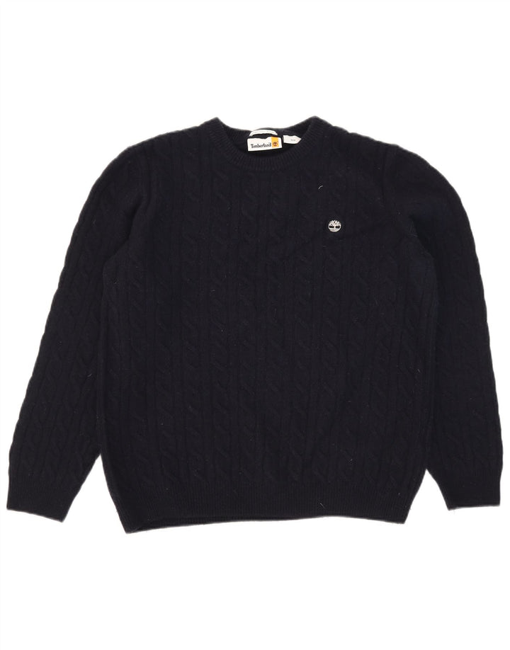 Timberland Pull Ras du Cou Homme Bleu Marine Moyen Laine