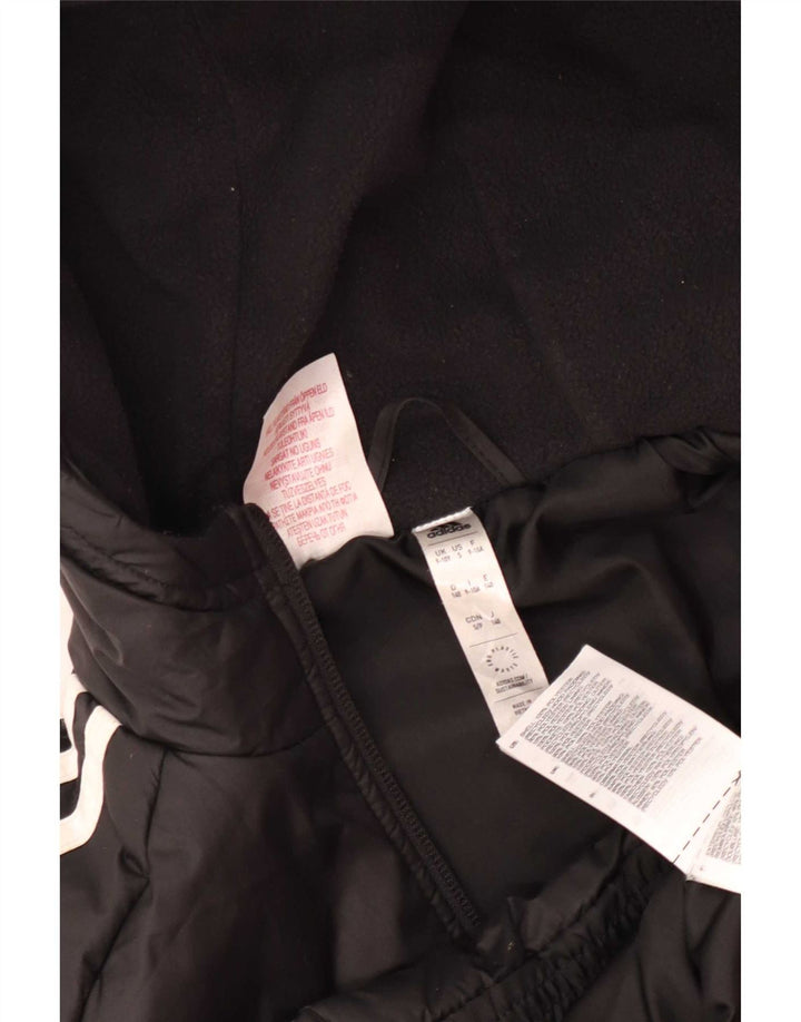 Adidas Veste matelassée à capuche graphique pour garçon 9-10 ans Noir Polyester