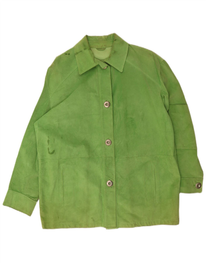 Gai Mattiolo Veste en daim pour femme UK 16 Large Vert