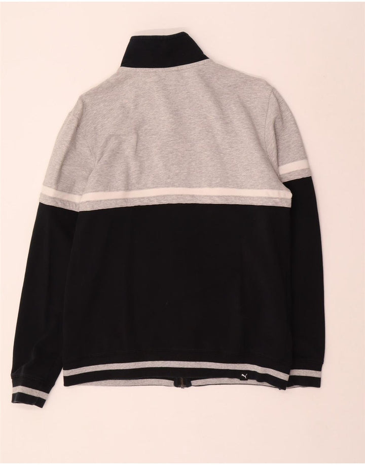 PUMA Veste de survêtement pour homme Petit Gris Colorblock Coton