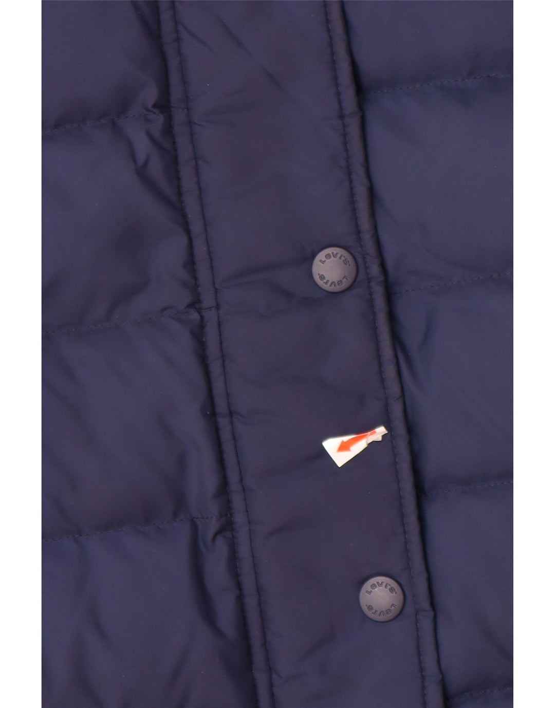 LEVI'S Veste matelassée à capuche surdimensionnée pour femme UK 10 Small Bleu marine