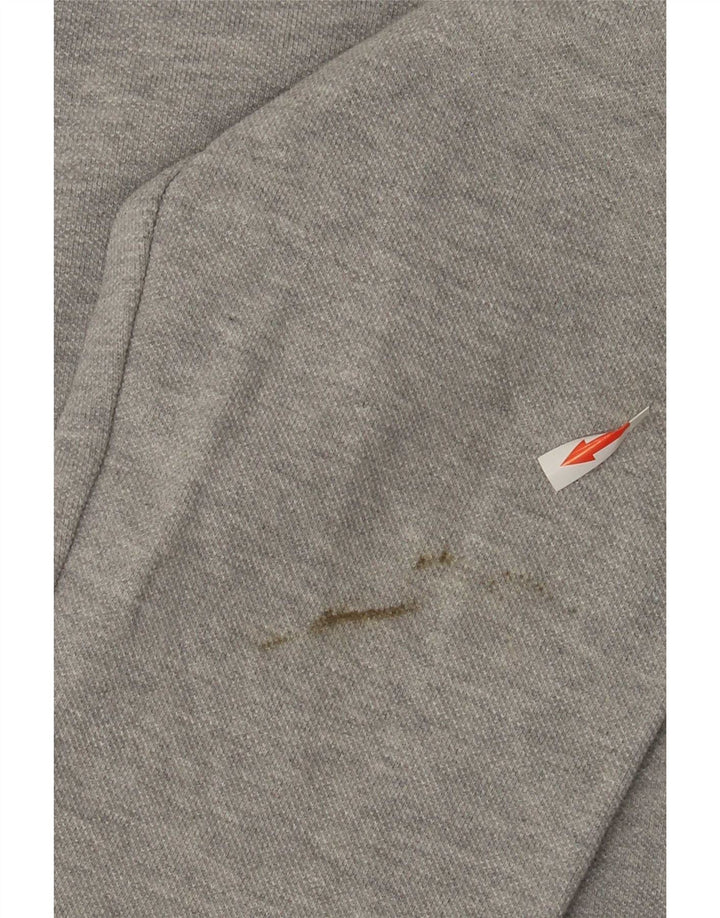 Crew Clothing Sweat-shirt col zippé pour homme en coton moucheté gris moyen