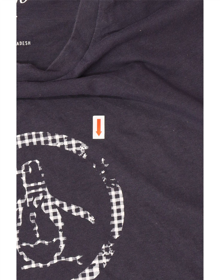 PENGUIN T-Shirt Graphique Femme UK 16 Grand Bleu Marine Coton