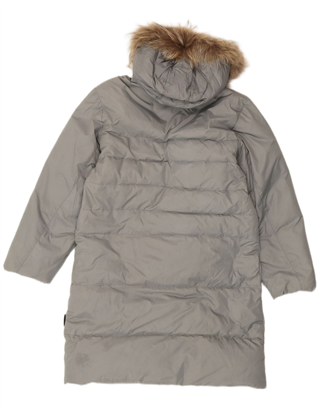Sergio Tacchini Manteau rembourré à capuche pour femme UK 14 Gris moyen Polyamide