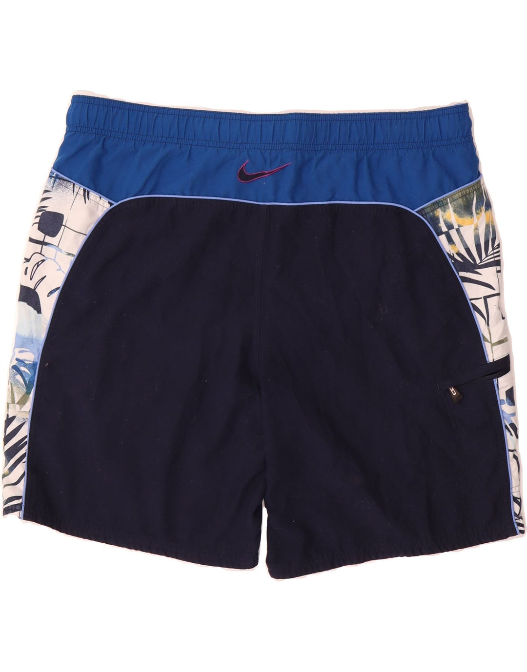 NIKE Mens Swimming Shorts XL  Navy Blue Floral Vintage Nike and Second-Hand Nike from Messina Hembry 