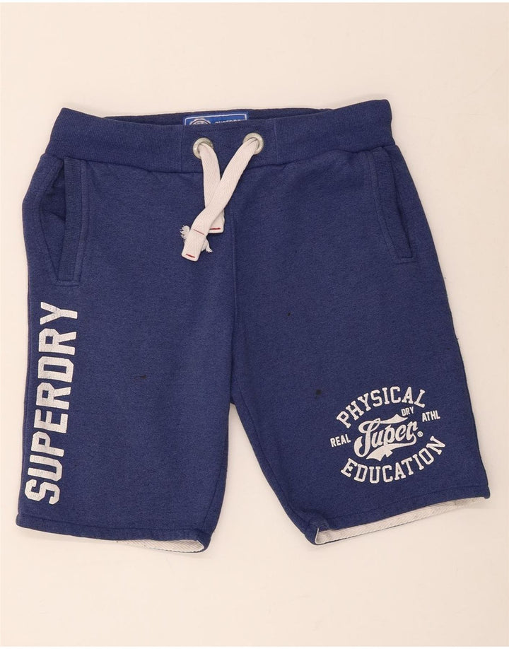 Superdry Short Graphic Sport Homme Bleu Moyen Coton
