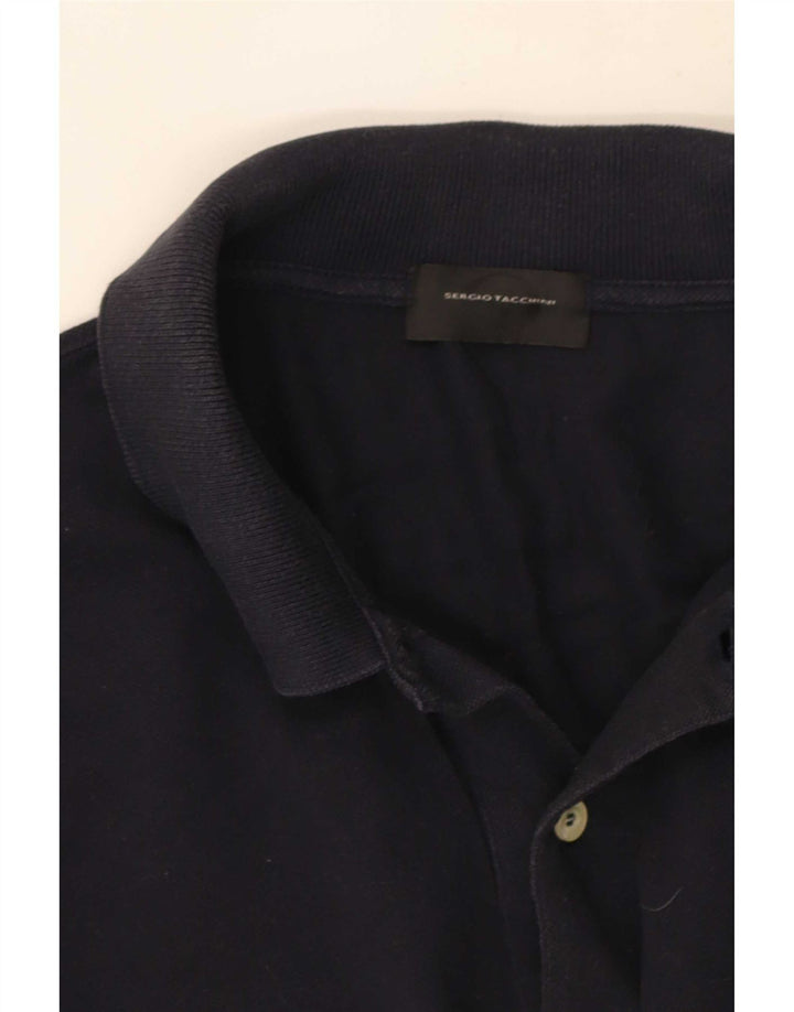 Sergio Tacchini Polo à manches longues pour homme, grand, bleu marine