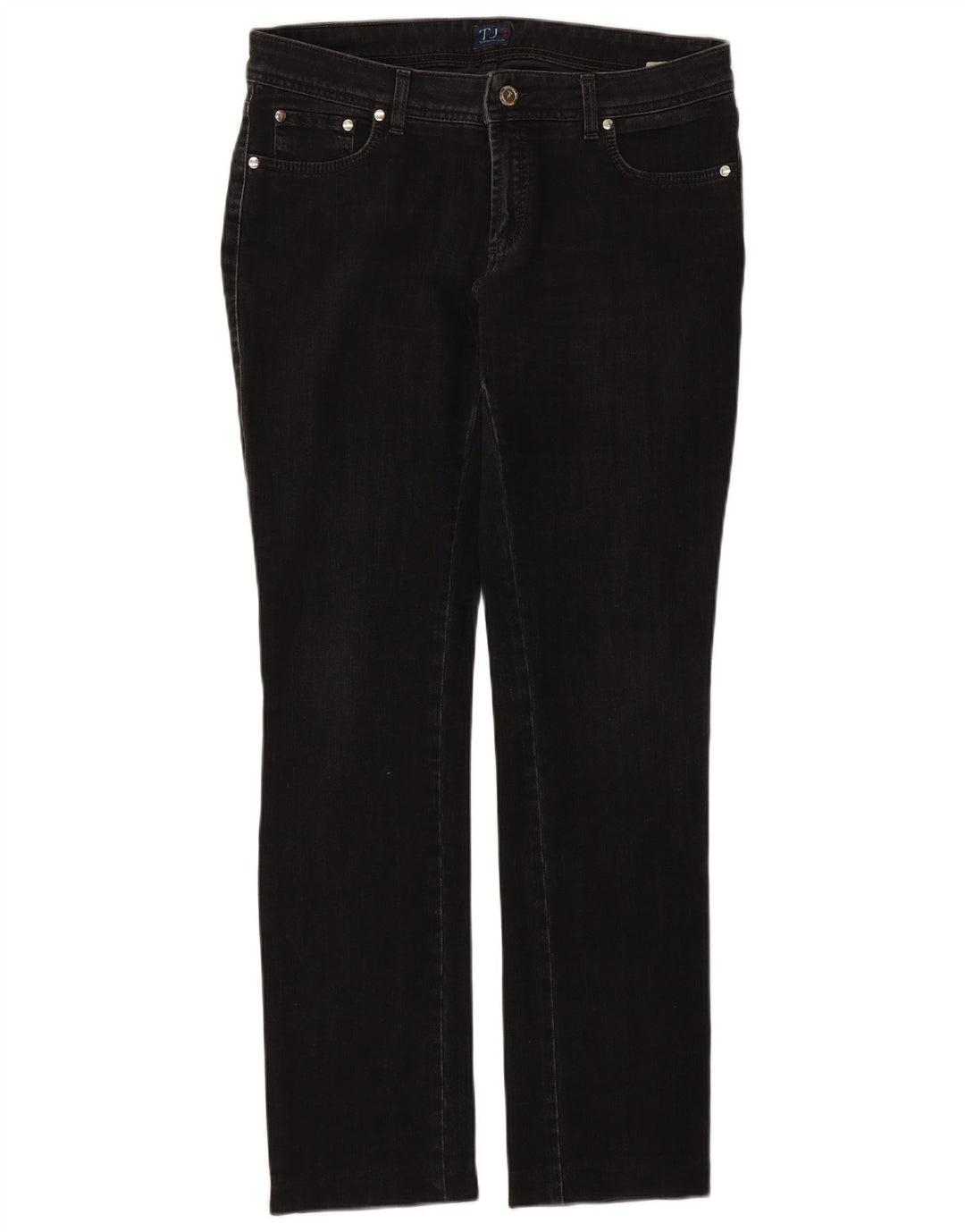 TRUSSARDI Jean Droit Femme W30 L32 Noir Coton