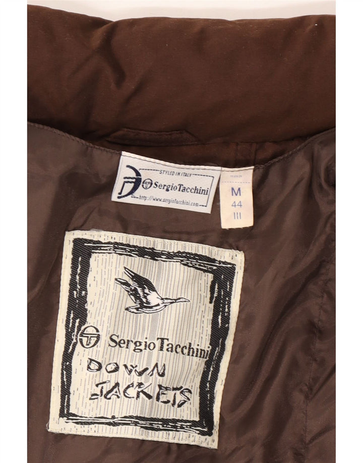 Sergio Tacchini Veste matelassée coupe ample pour femme UK 14 Marron moyen Polyamide