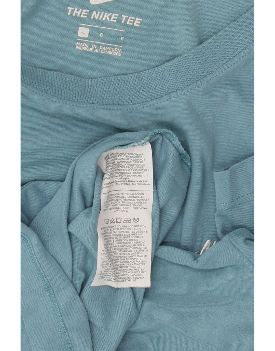 Nike T-Shirt Homme Grand Bleu Coton