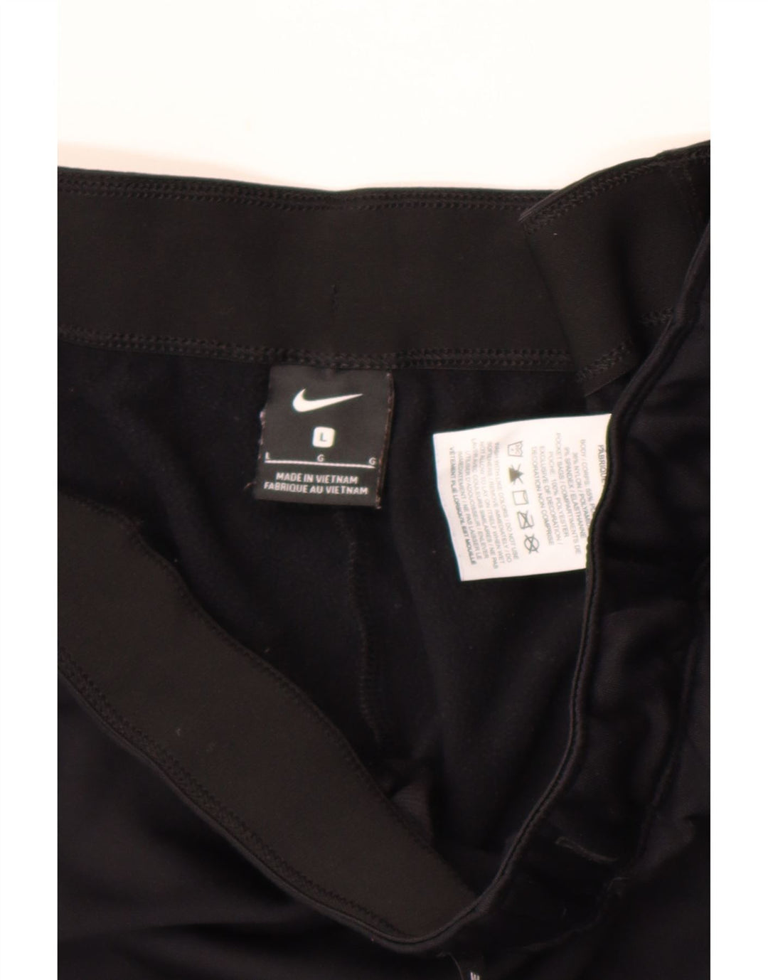 Nike Pantalon de survêtement Dri Fit pour femme en nylon noir Taille L