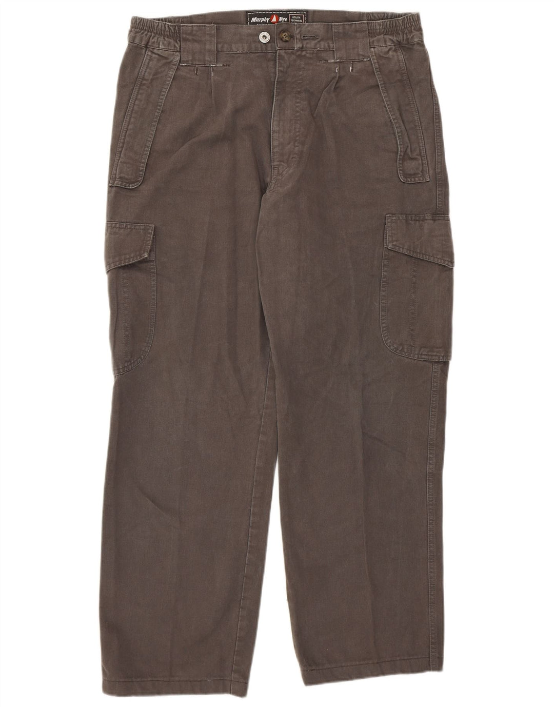 Murphy & Nye Pantalon cargo droit pour homme W33 L28 Gris Coton